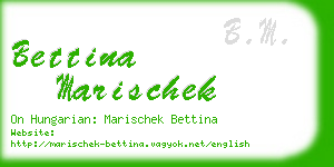 bettina marischek business card